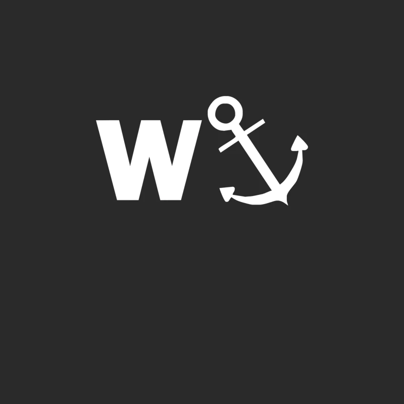 W Anchor Funny Pub joke Baseball Cap