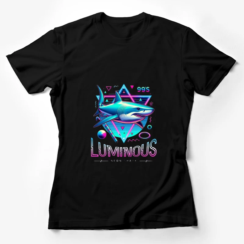 Conception de Requin Lumineux Futuriste Femme T-Shirt