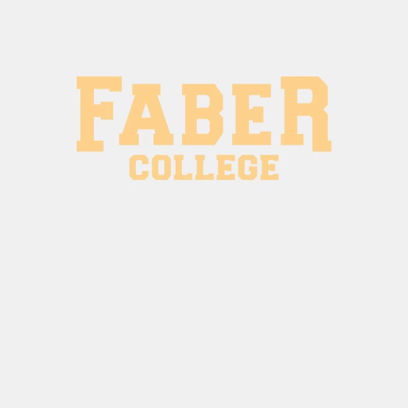 Yellow Faber College Logo Typography Male Tank Top