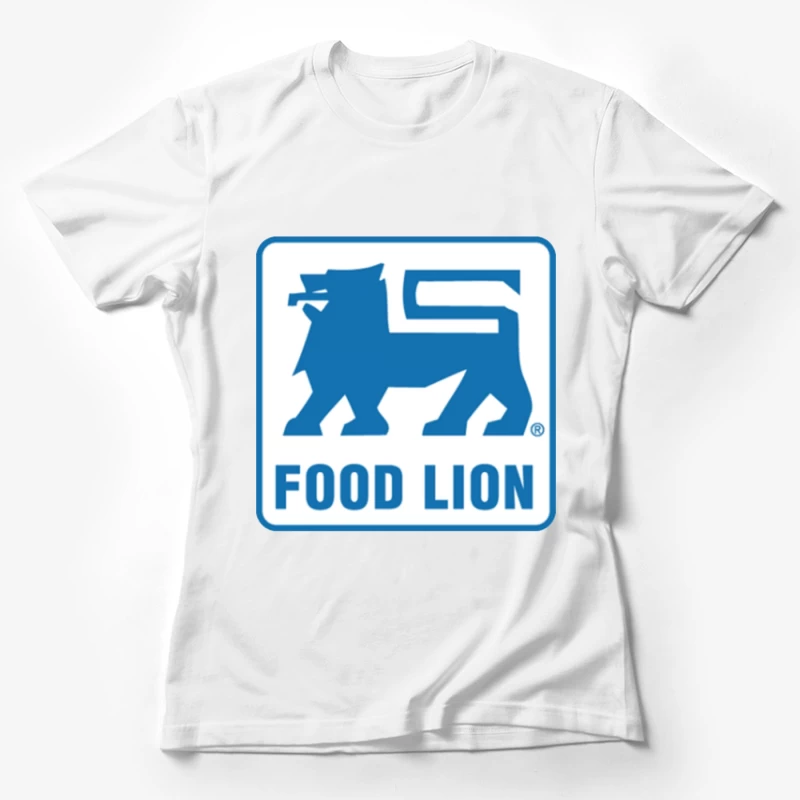 Food Lion Supermarket Chain Blue Logo with Lion Symbol Female T-Shirt