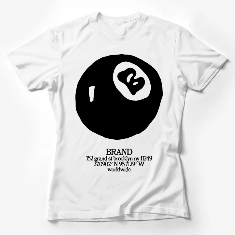 Markenlogo mit Standortdetails Damen T-Shirt