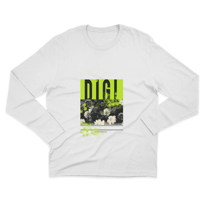 Florales Digitaldesign Herren Langarm T-Shirt