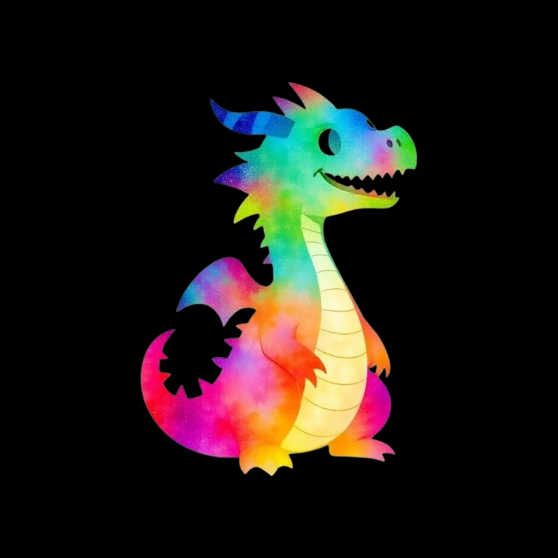 Colorful Cartoon Dragon Character Mouse Pad