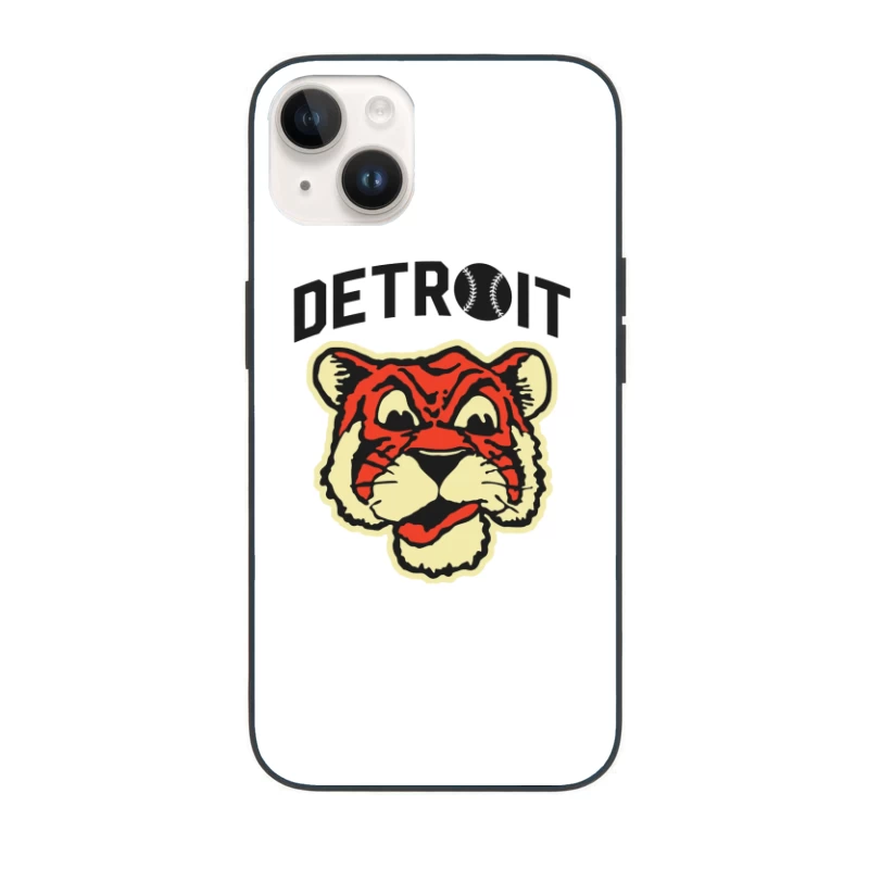 Vintage Detroit Tigers Baseball Team Logo Design iPhone Case