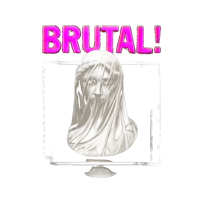 BrutalAesthetic Statue Graphic Design Tapestry
