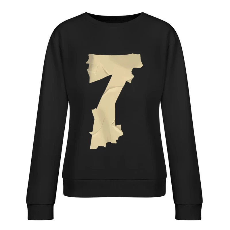 Papierkunst Nummer 7 Damen Pullover Sweatshirt