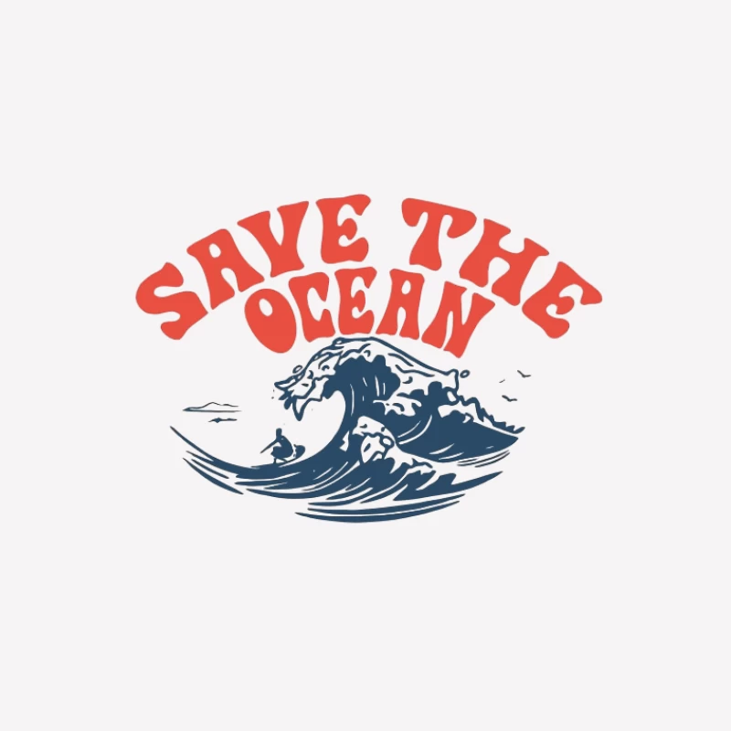 Sauvez l'océan Illustration de vague Femme T-Shirt