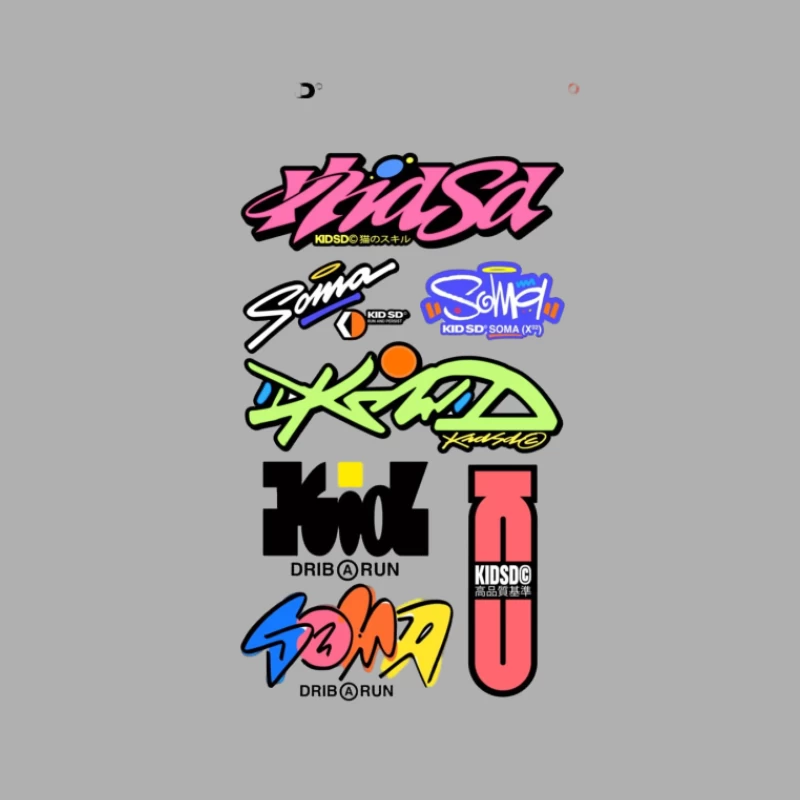Graffiti-stilvolle Kinderdesignlogos Herren Tanktops
