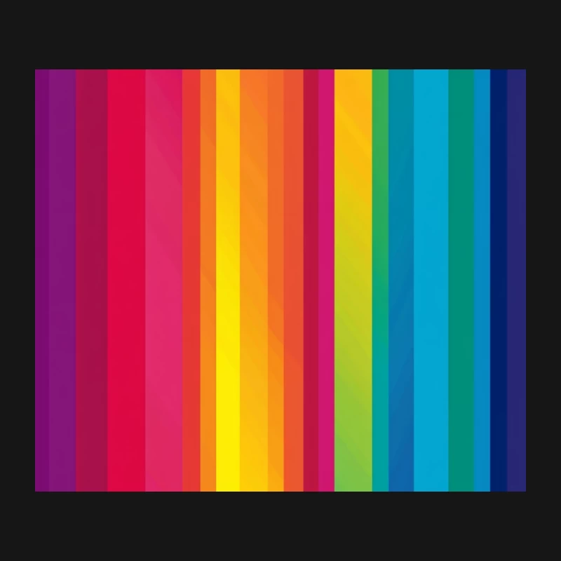 Vibrant Rainbow Spectrum of Vertical Stripes Mouse Pad