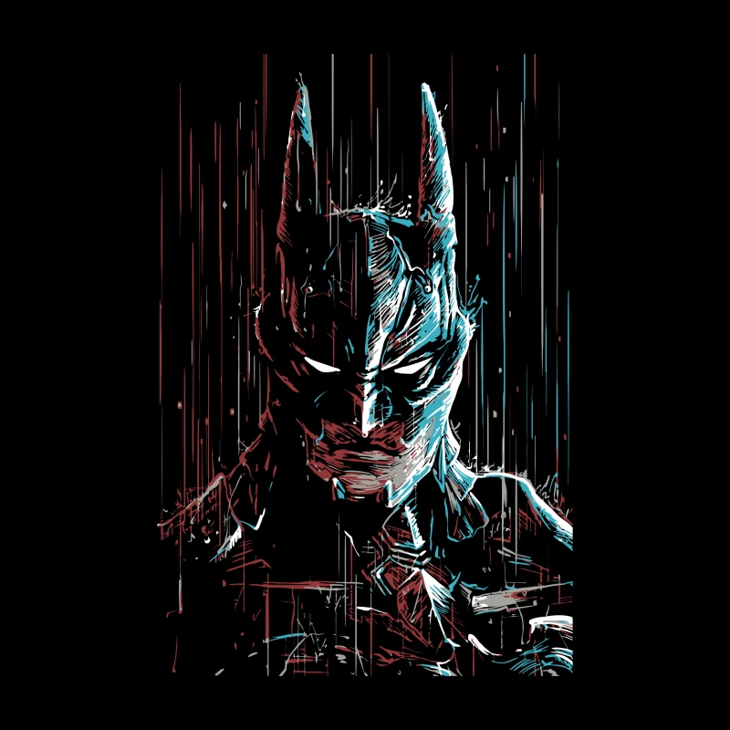 Abstract Digital Art of Batman Throw Pillow