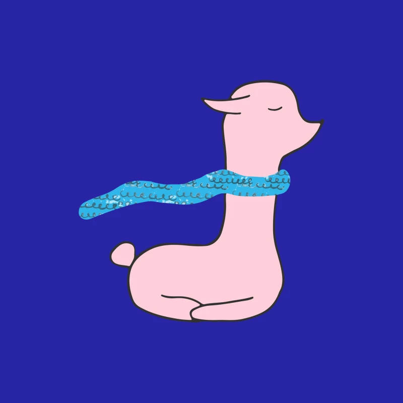 Lama mignon avec écharpe Homme Débardeur