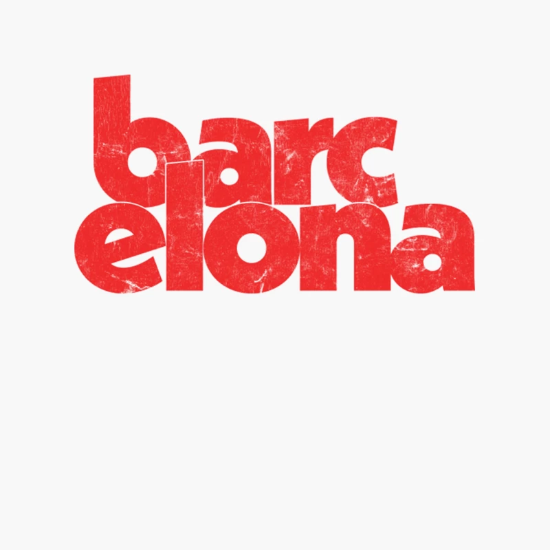 Barcelona  Retro Faded Style Typography Design Cotton Tote Bag