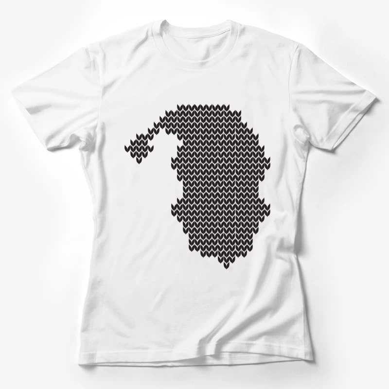 Motif hexagonal complexe en noir Femme T-Shirt