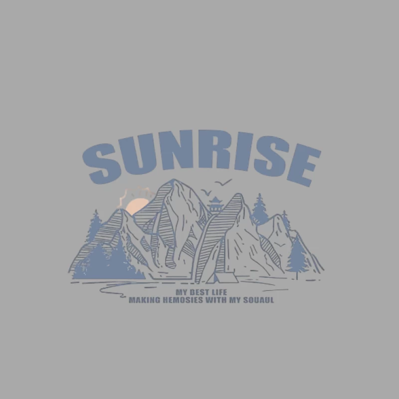Berglandschaft bei Sonnenaufgang Damen Pullover Hoodie