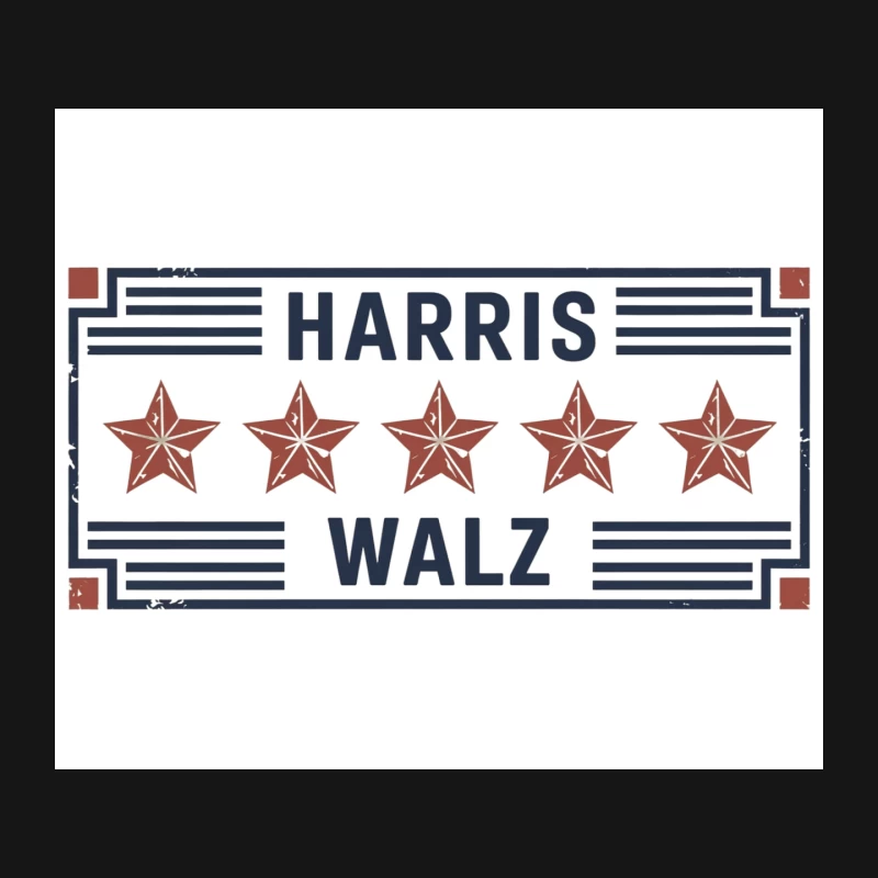 Harris Walz: Patriotic Vintage-Style Political Campaign Banner Mouse Pad