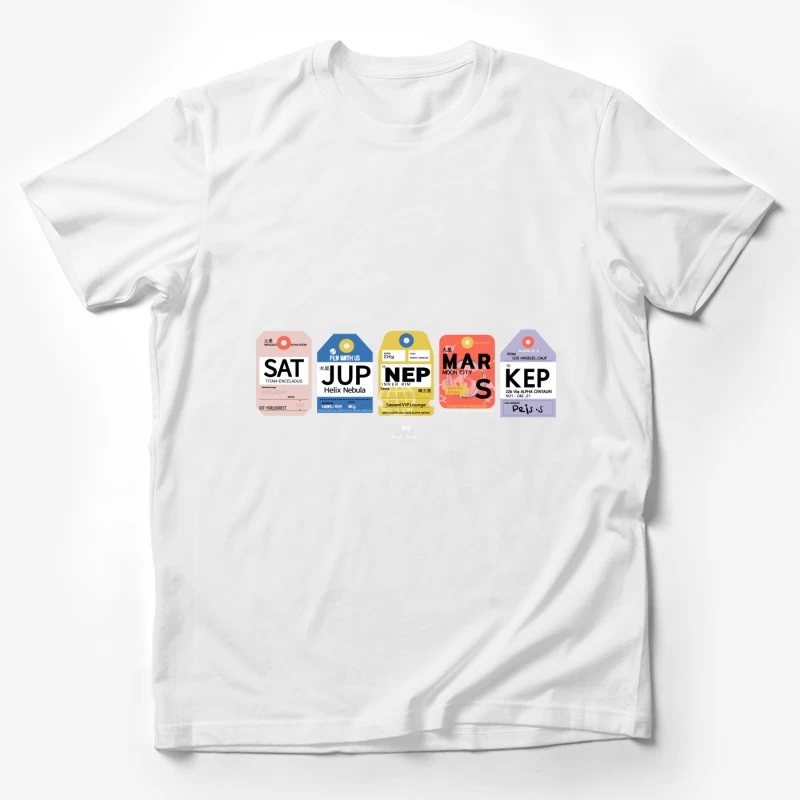 Futuristische Gepäcketiketten Designs Herren T-Shirt