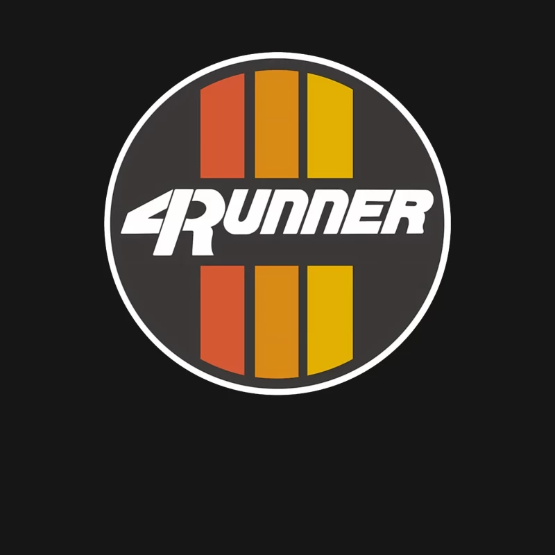 Retro-Style 4Runner Logo with Orange-Yellow Racing Stripes Male Long Sleeve T-Shirt