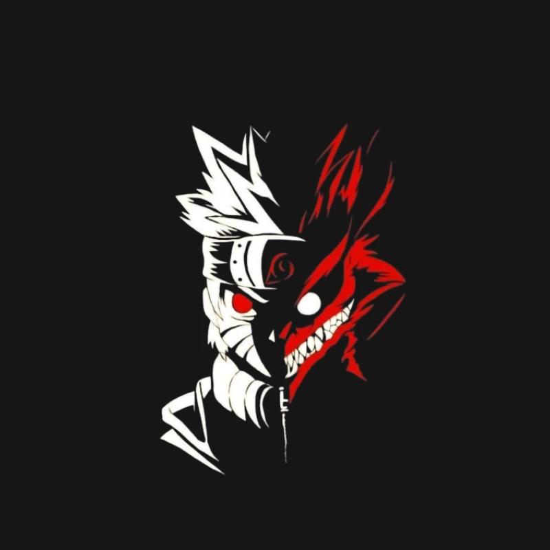 Halb Mensch, halb Dämon Kunstwerk Herren Langarm T-Shirt