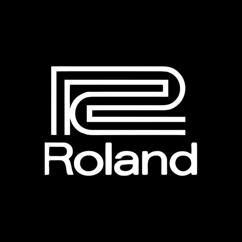 Roland Musical Equipment Brand Logo Outline Mouse Pad