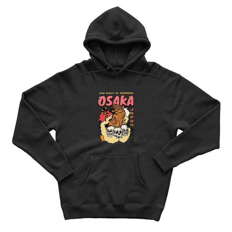Tiger in Osaka Nacht Herren Pullover Hoodie