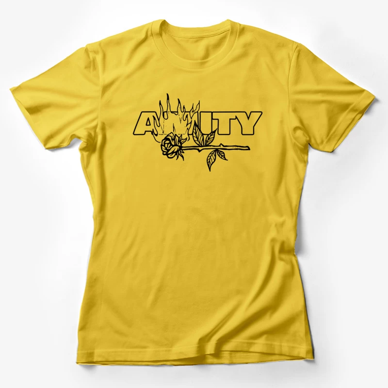 The Amity Affliction Fire Rose Female T-Shirt