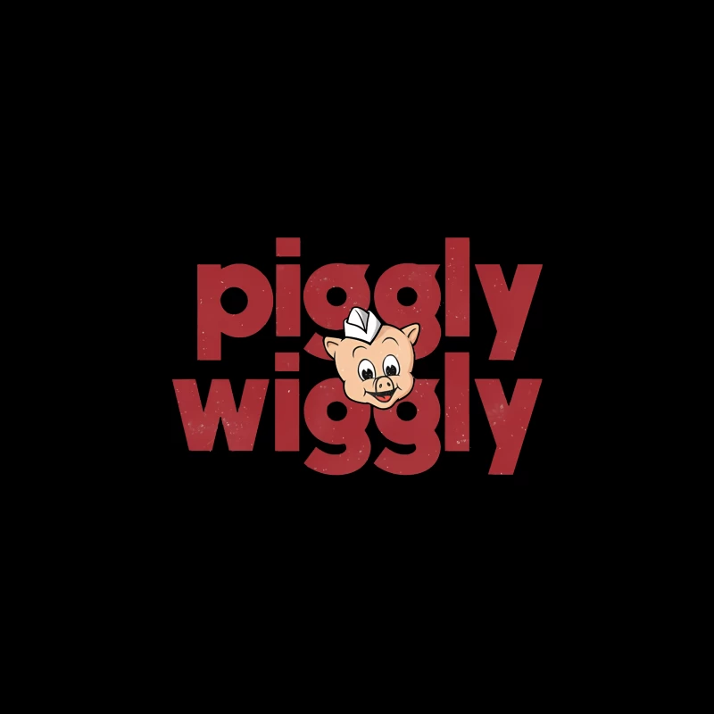 Vintage Piggly Wiggly Supermarket Logo with Cartoon Pig Coffee Mug