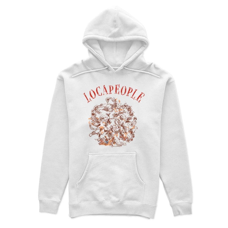 Florales Kunstwerk mit Schriftzug Damen Pullover Hoodie