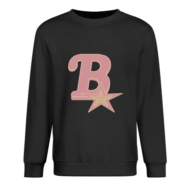 Rosa Buchstabe B mit Stern Herren Pullover Sweatshirt