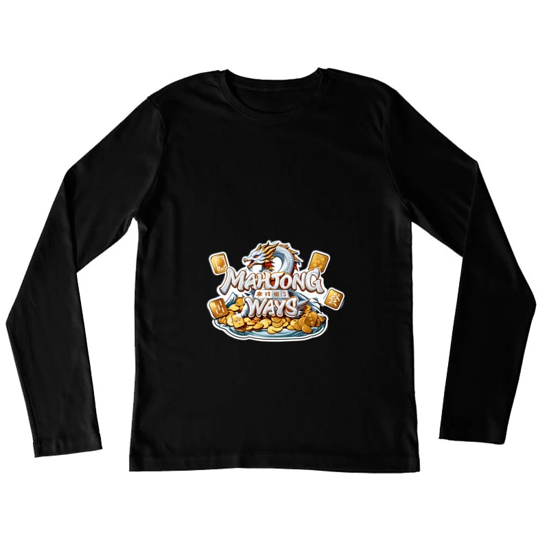 Mahjong Ways: A Dragon's Treasure Game Female Long Sleeve T-Shirt