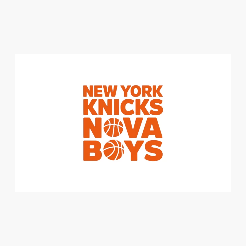 New York Knicks Basketball Team Logo in Orange Typography Travel Mug