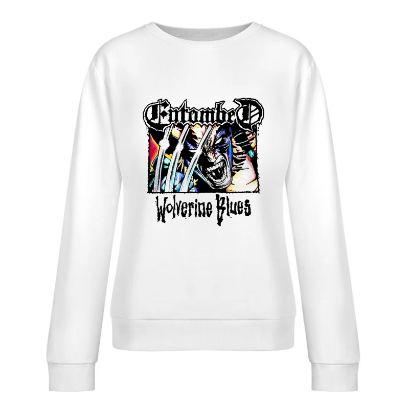 Entombed Wolverine Blues Vintage Female Pullover Sweatshirt