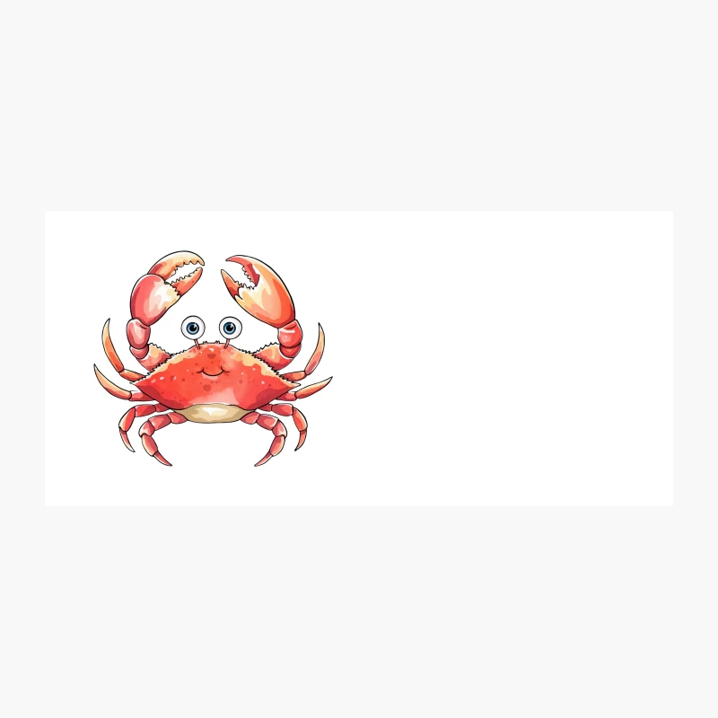 Cute Cartoon Red Crab Illustration Coffee Mug