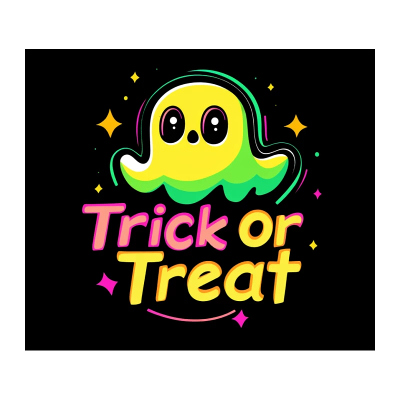 Cute Cartoon Ghost for Halloween Trick-or-Treating Tapestry