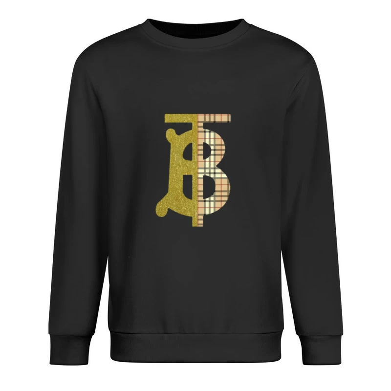 Glitzerndes Alphabet-Design Herren Pullover Sweatshirt