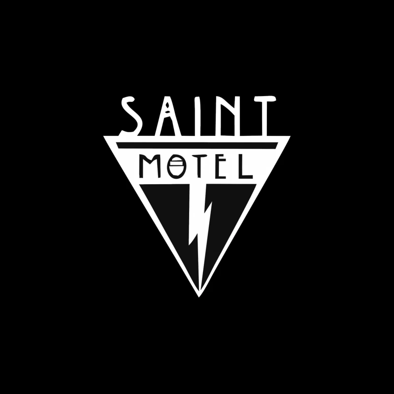 Saint Motel Vintage Triangle Logo with Lightning Bolt Design Tapestry