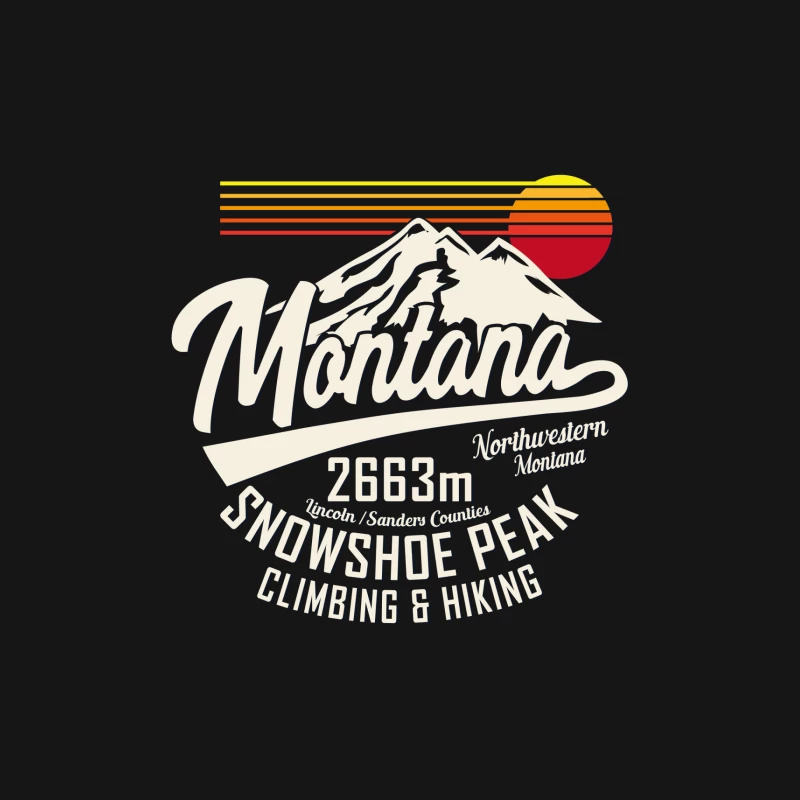 Montana Snowshoe Peak für Klettern und Wandern Herren T-Shirt