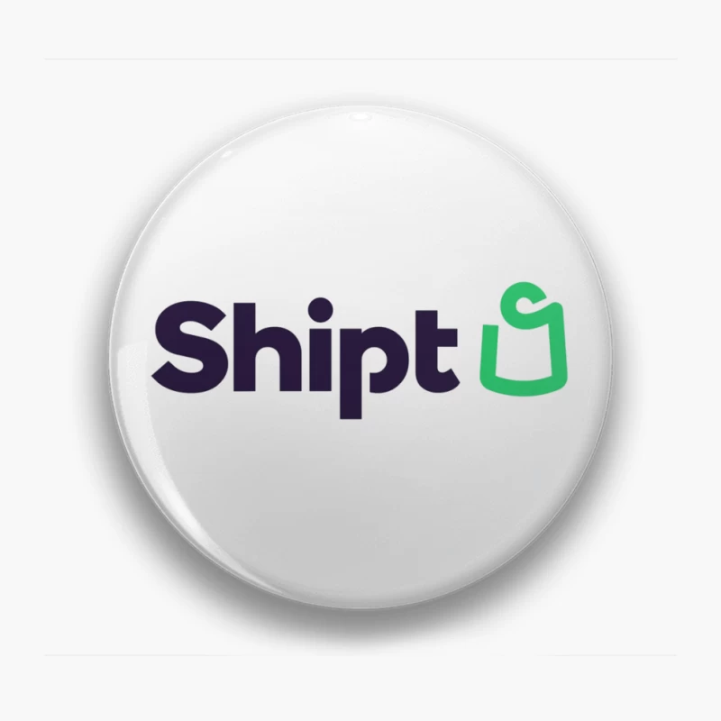 Shipt Modern Minimalist Logo with Green Hanger Icon Pin