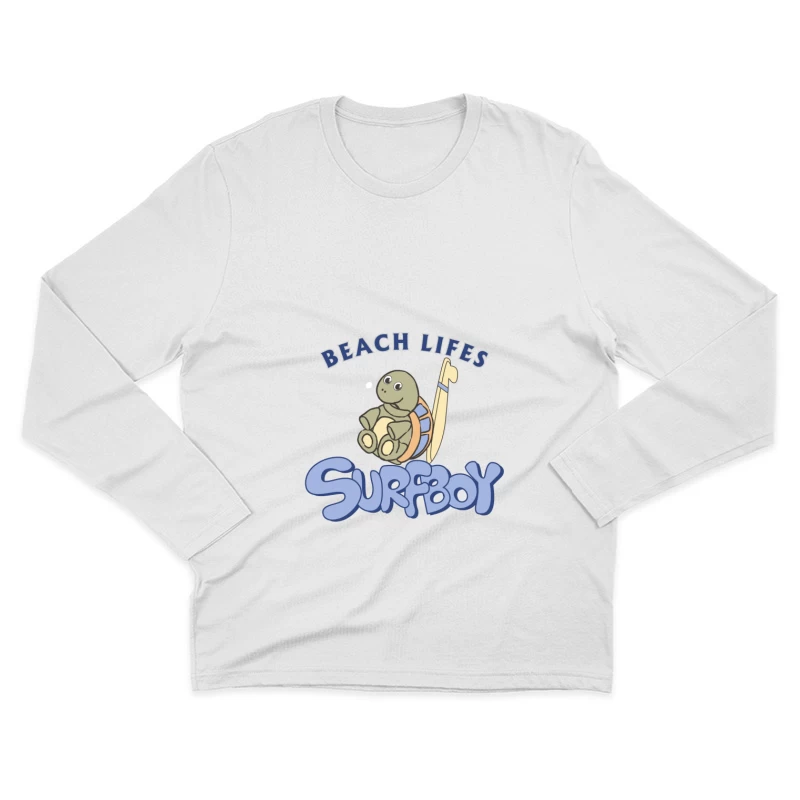 Strandtier Schildkröte mit Surfbrett Herren Langarm T-Shirt