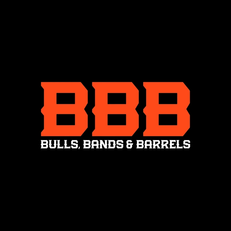 Orange BBB (Bulls Bands & Barrels) Western Event Logo Design Tapestry