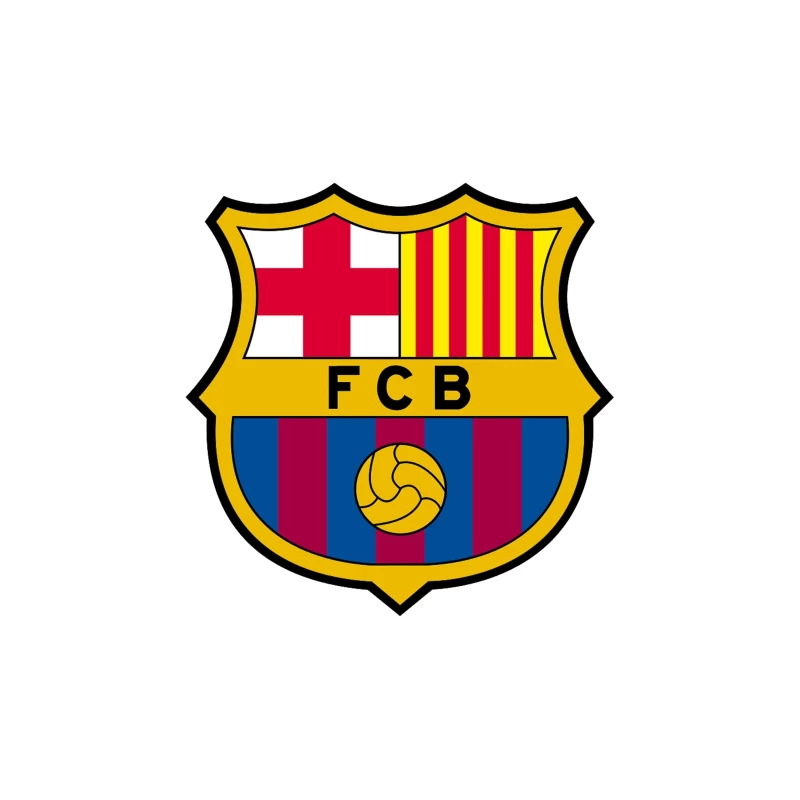 FC Barcelona: Iconic Soccer Club Crest with Catalan Heritage Tapestry