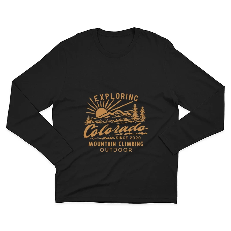 Erkundung von Colorado Bergsteigen Herren Langarm T-Shirt