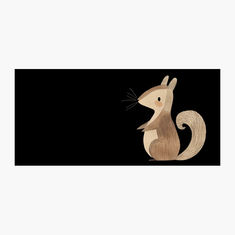 Adorable Minimalist Squirrel Illustration Coffee Mug