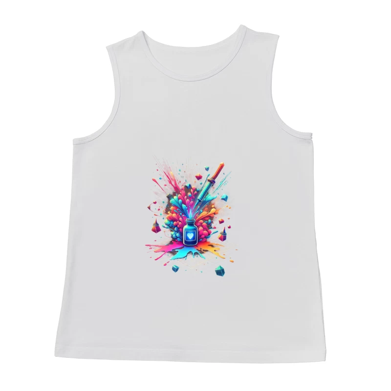 Magical Love Potion with Colorful Geometric Burst Male Tank Top