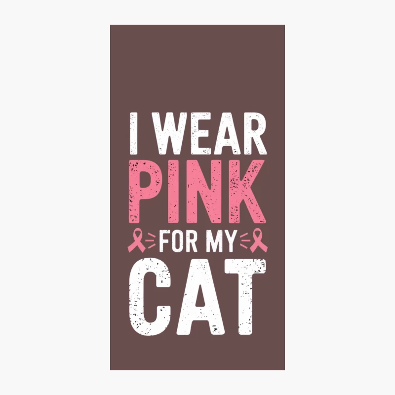 Pink Ribbon Cat Support: Breast Cancer Awareness Campaign iPhone Case