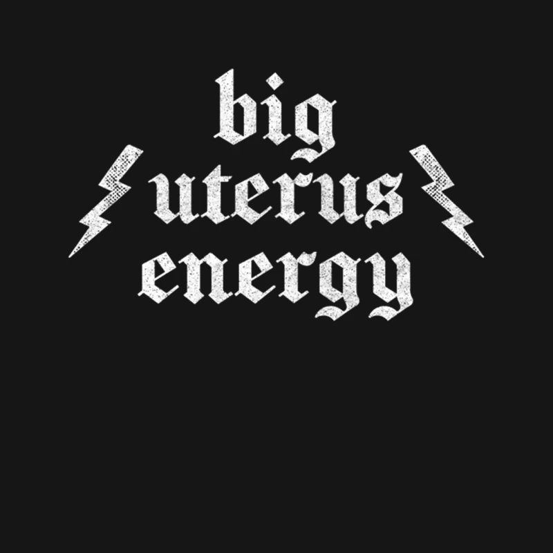 Big Uterus Energy  Feminist Retro Typography Design Mouse Pad
