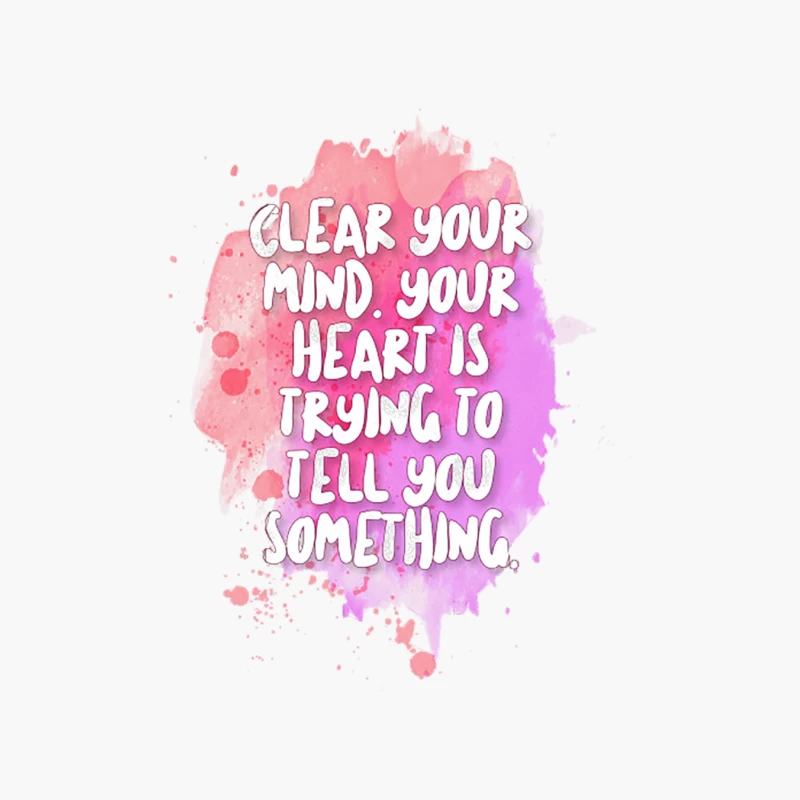 Clear your mind. Your heart is trying to tell you something. Cotton Tote Bag