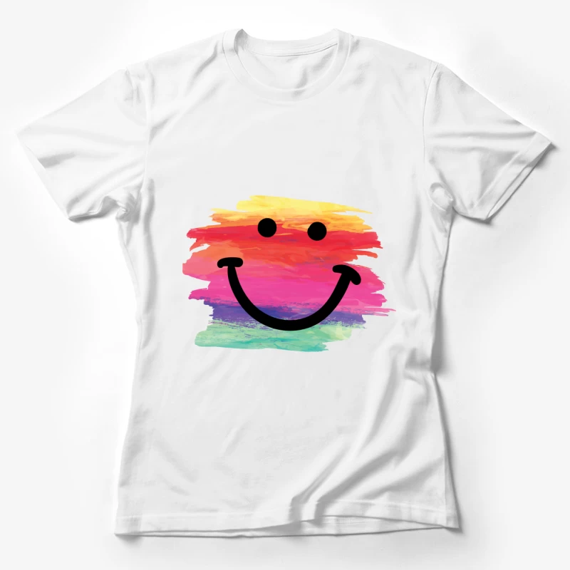 Buntes Aquarell Lächeln Damen T-Shirt