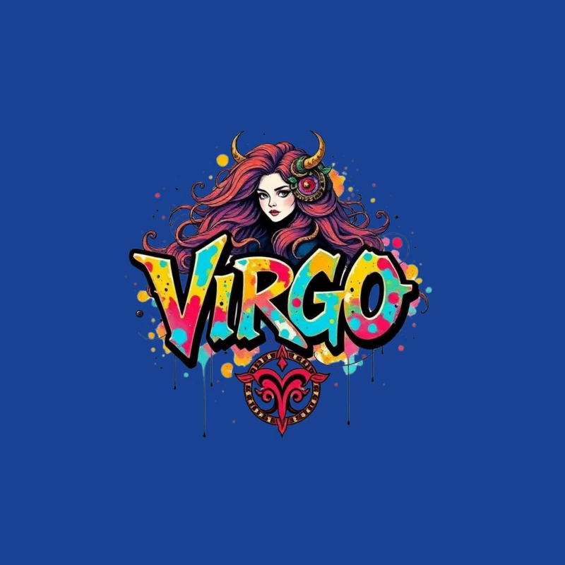 Colorful Virgo Zodiac Art Male T-Shirt