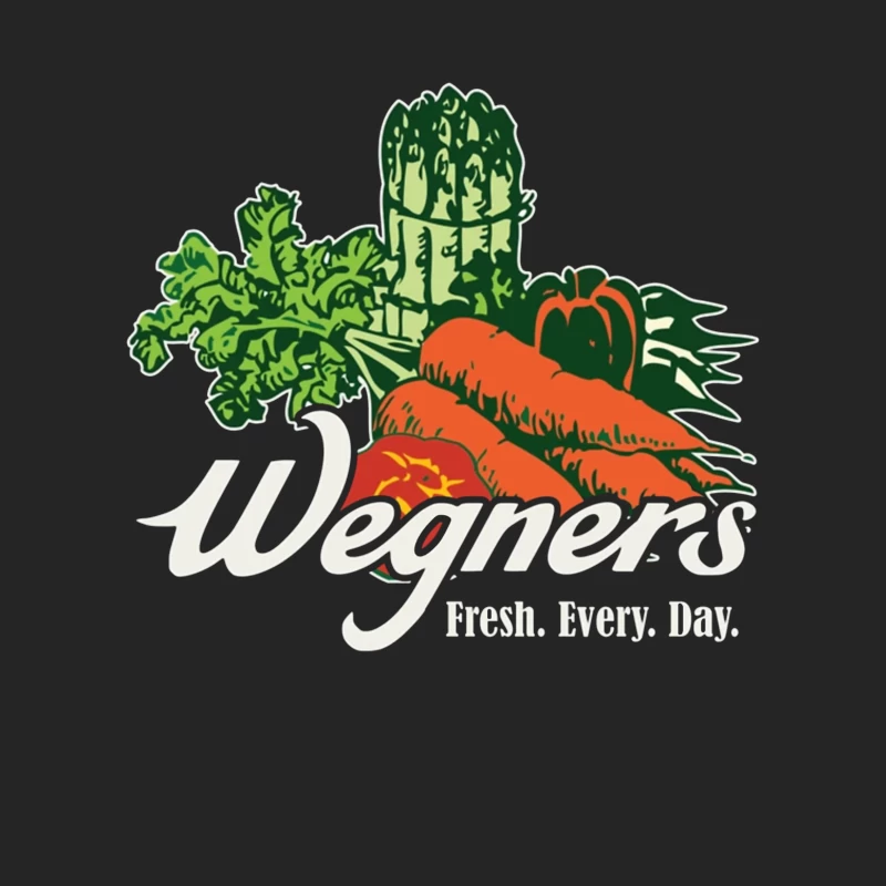 Wegner's Fresh Daily Vegetable Market Logo Male Pullover Sweatshirt