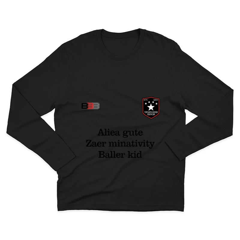 Sportliches Design mit Logo und Slogan Herren Langarm T-Shirt